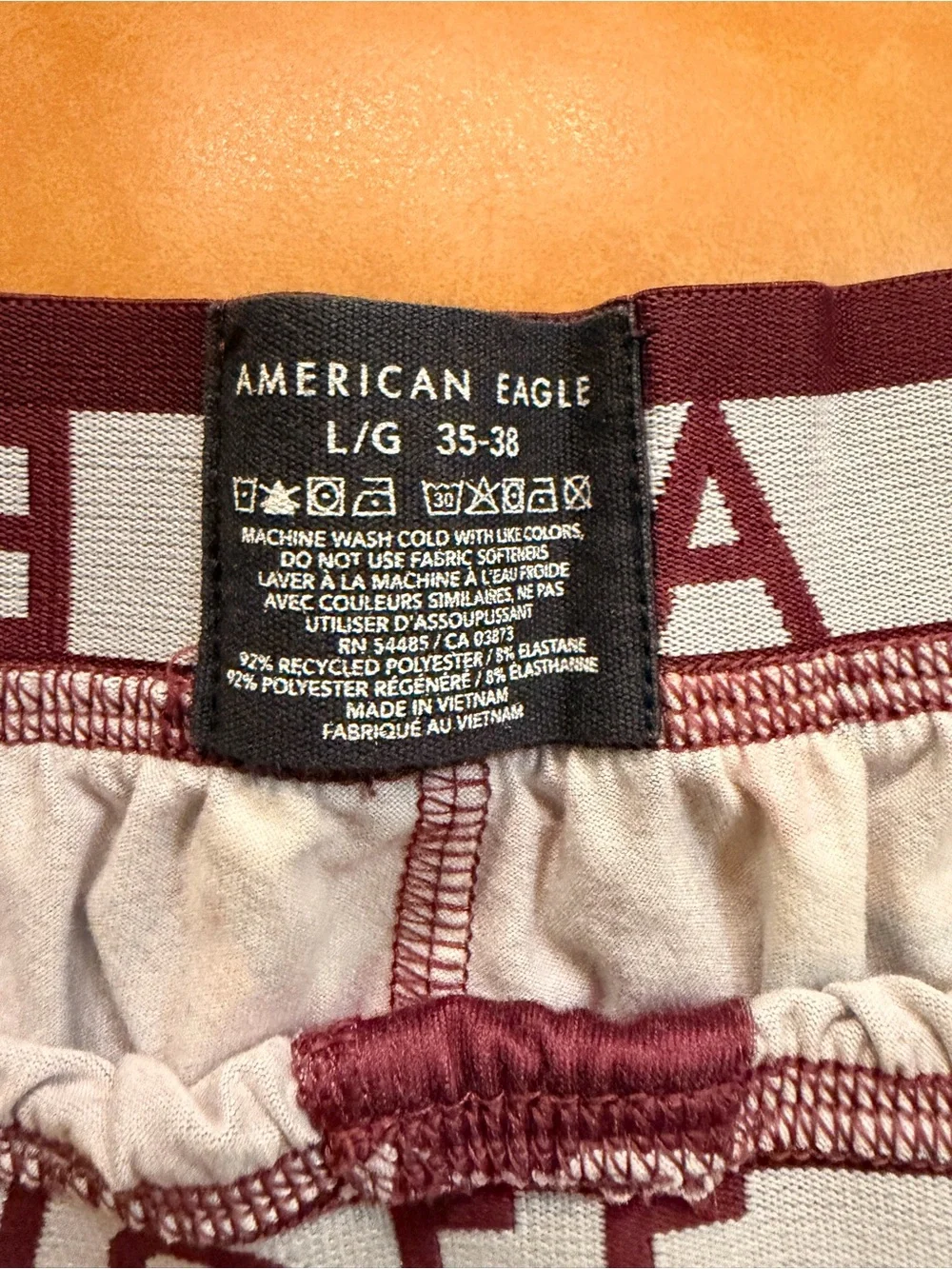 American Eagle Maroon Dog Christmas Print Boxer Shorts